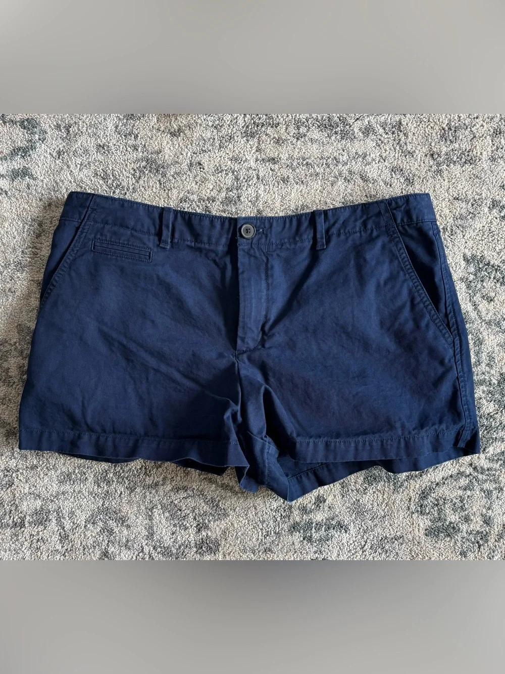 GAP Navy Flat-Front Cotton Shorts